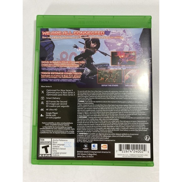 USED - XBOX SERIES ONE/X - Scarlet Nexus - Microsoft Xbox Series X|S - Picture 2 of 3